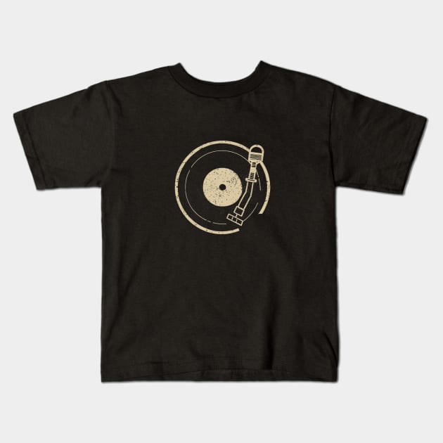 45 Record Adapter (Distressed) Kids T-Shirt by Aldrvnd